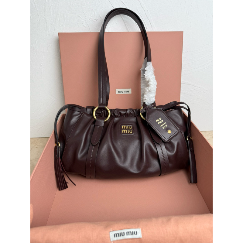 Miu Miu Small Joie nappa leather bag-Briardwood