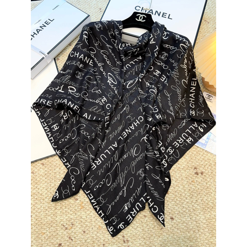 Chanel Silk and Wool Shawl 