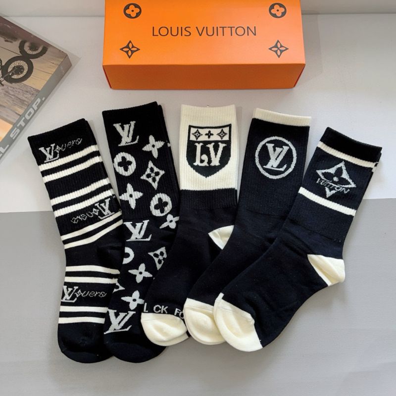 LV Socks ( 5 pairs)