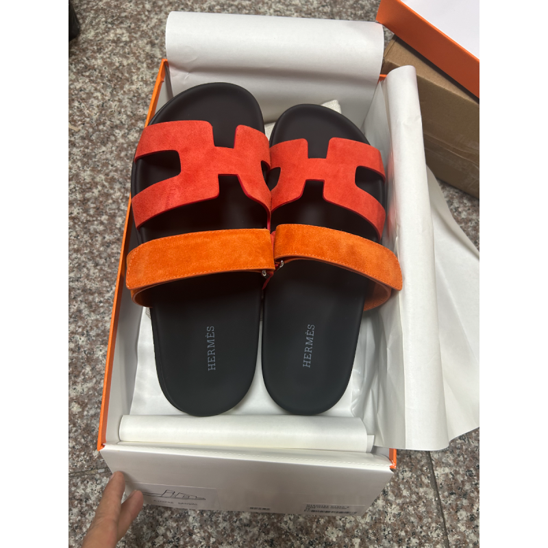 Hermes Unisex Suede Sandal, Size 35-45