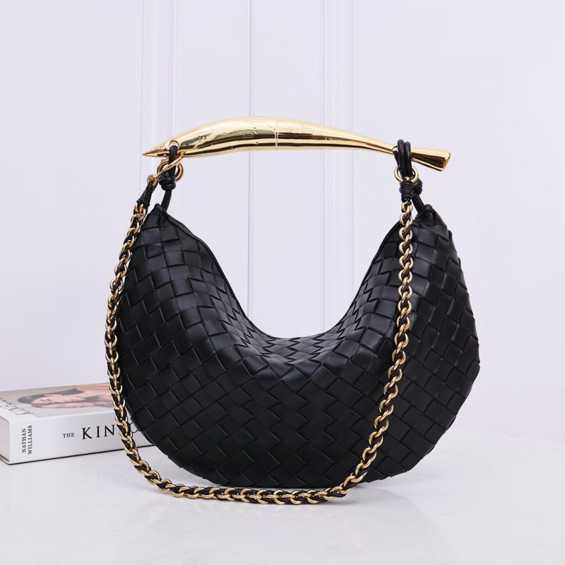 Bottega Veneta Sardine Chain Bag-Black